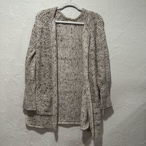 Of Two Minds Cozy Alpaca Wool Blend Open Knit Cardigan Size Small